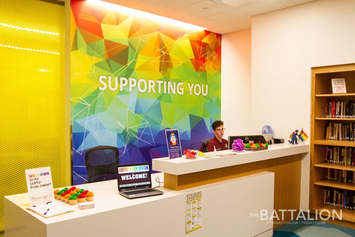 The+new+LGBTQ%2B+Pride+Center+opened+its+new+office+in+the+Student+Services+Building.