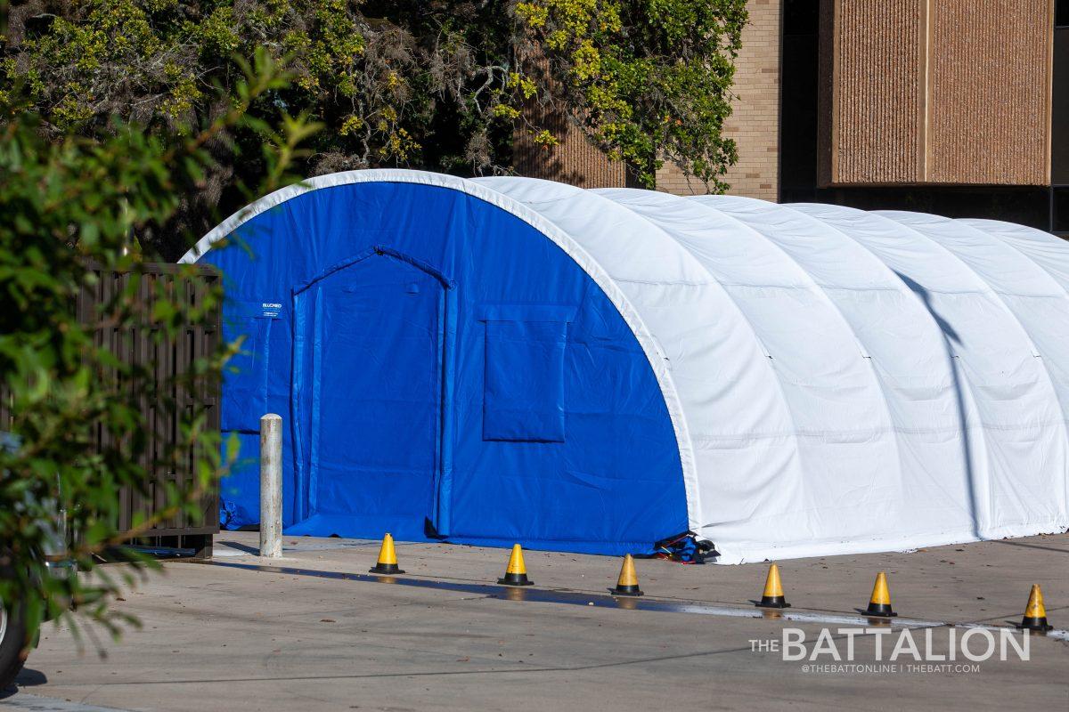 COVID-19 testing will be done in a tent located in Lot 27 adjacent to Beutel Health Center.