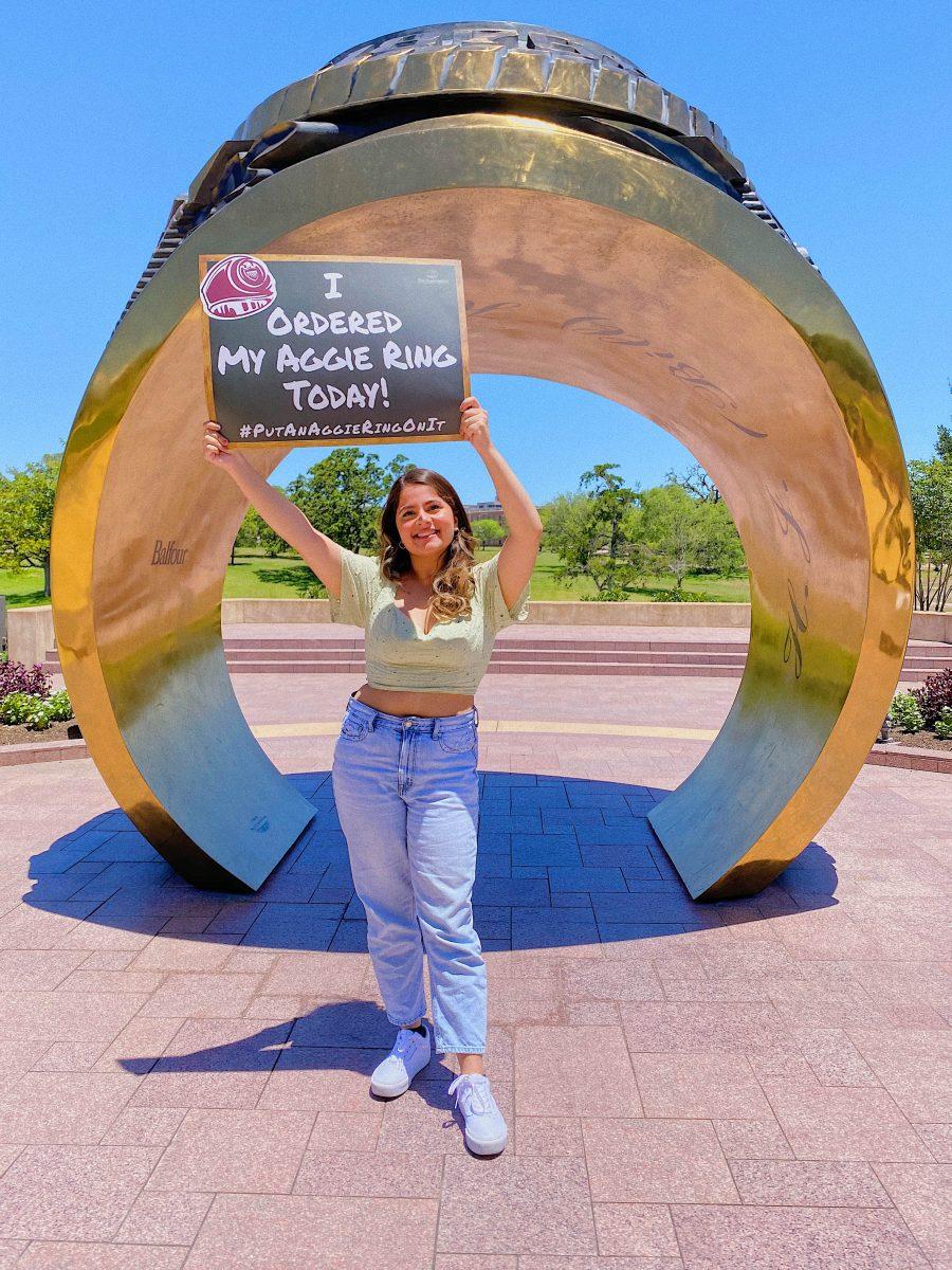 First-generation college student and College Station native Amina Butt says her Aggie Ring will symbolize her experiences — from Hurricane Harvey to a year of Zoom classes.