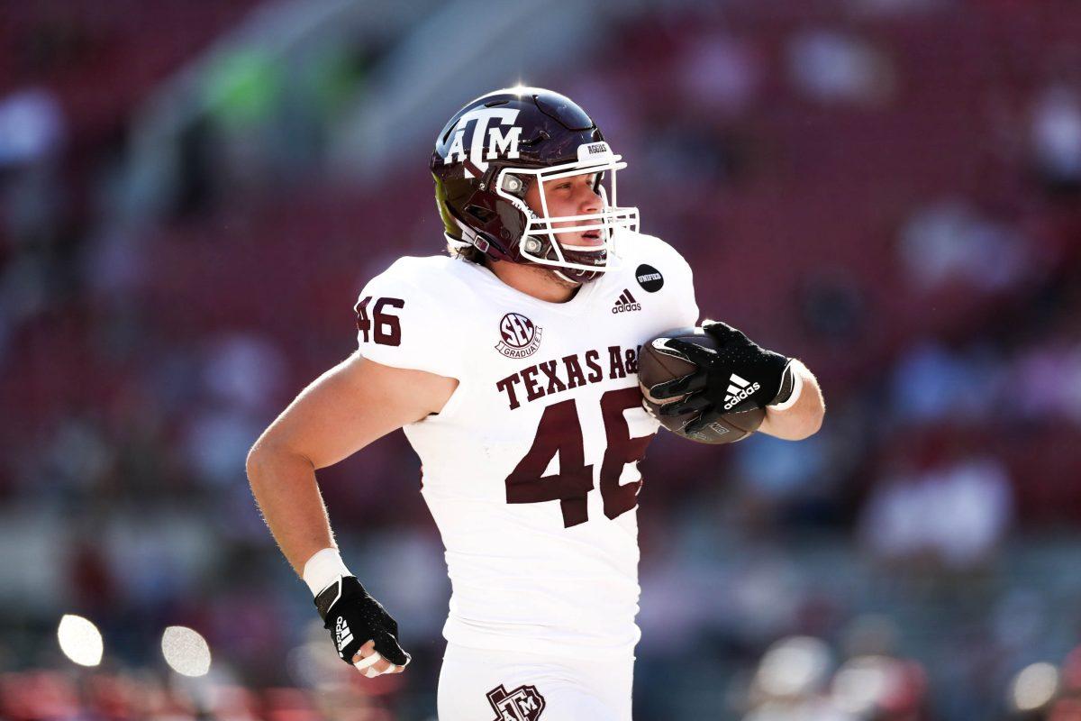 Senior tight end Ryan Renick scored one of Texas A&Ms touchdowns.