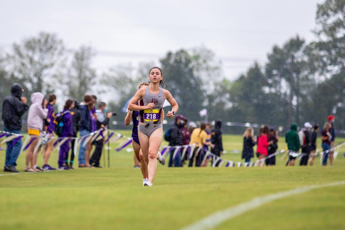 Junior Abbey Santoro had the highest individual finish at LSU for the A&M women at 18th.