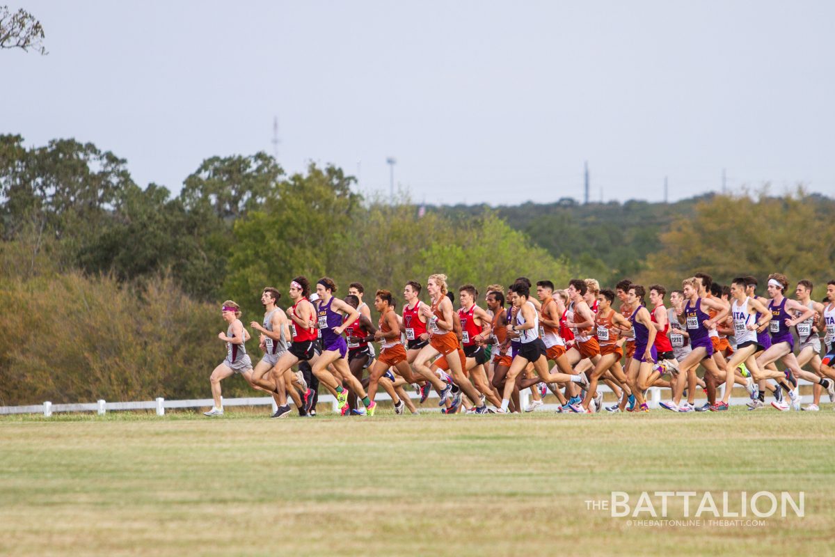 The mens 8,000 meter race began at 9:30 a.m.