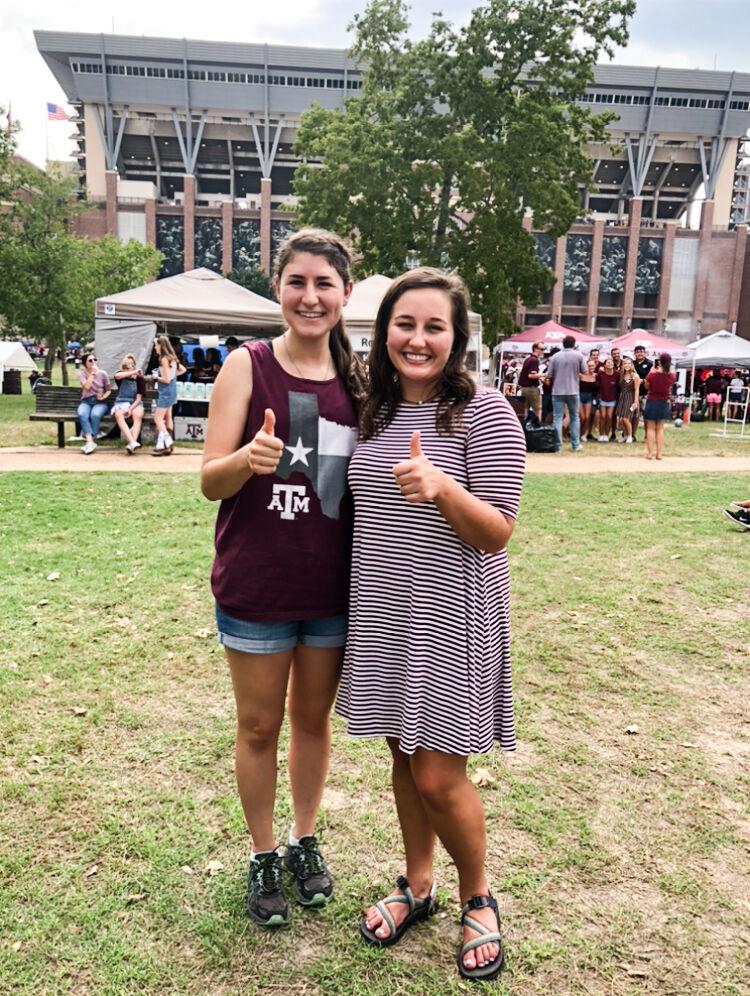 Erin Novak (left) loved Aggie traditions according to her former roommate Abigail Trahan (right).