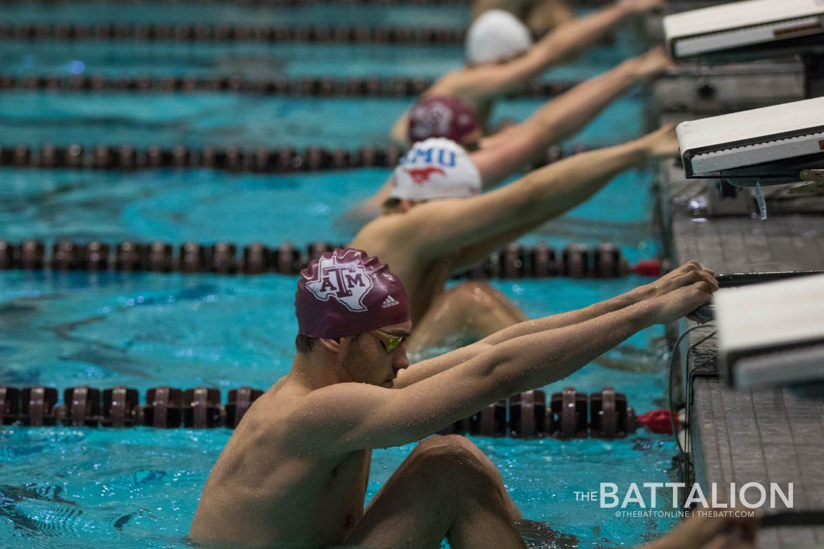 Texas A&M mens and womens swim teams will compete against the Texas Longhorns on Friday, Oct. 30.