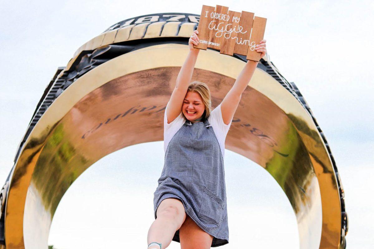 News writer Alyssa Gafford-Gaby will receive her Aggie Ring on Tuesday, Nov. 17 at 11:30 a.m.