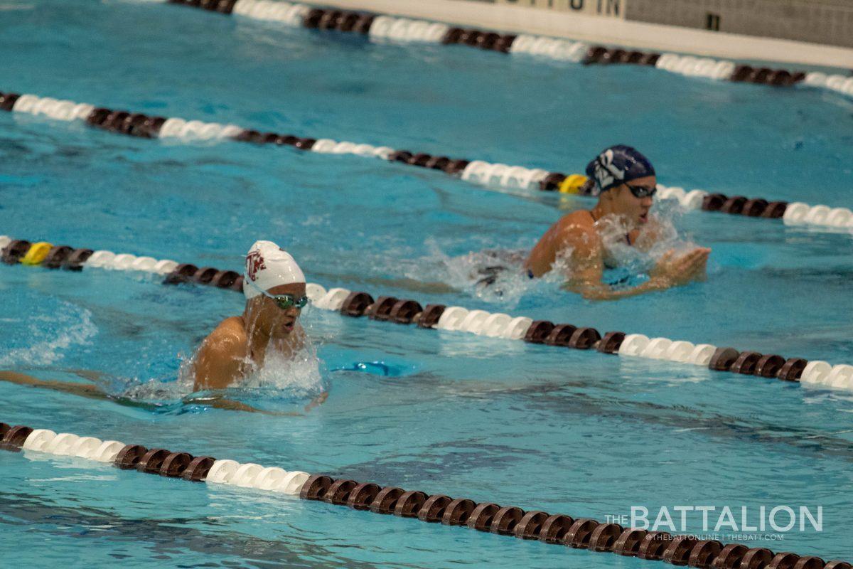 The Texas A&M womens swim team will host TCU at 2 p.m. and the mens swim team will begin at 5 p.m.