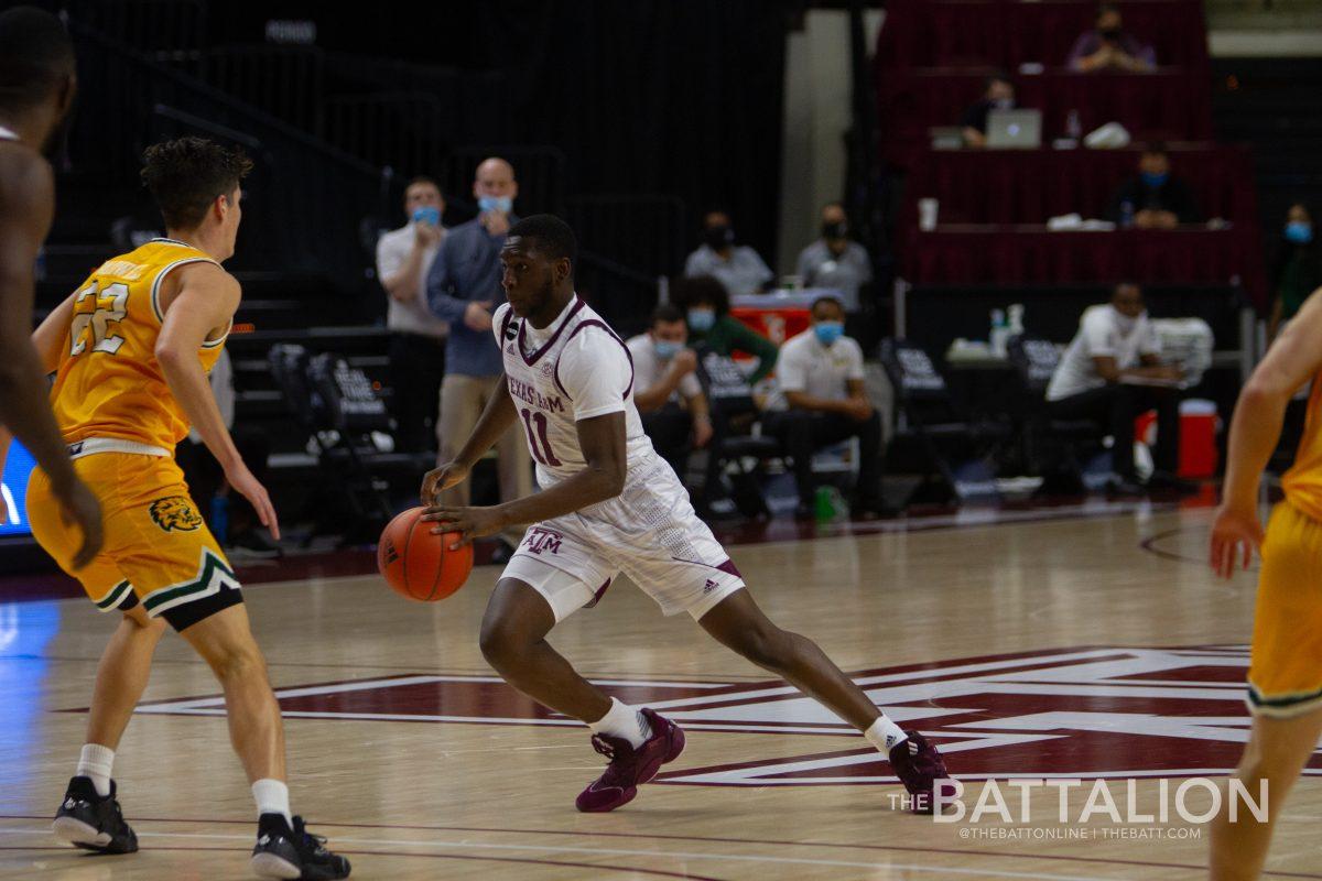 Freshman guard Hassan Diarra had 14 points for the Aggies against Wofford. 