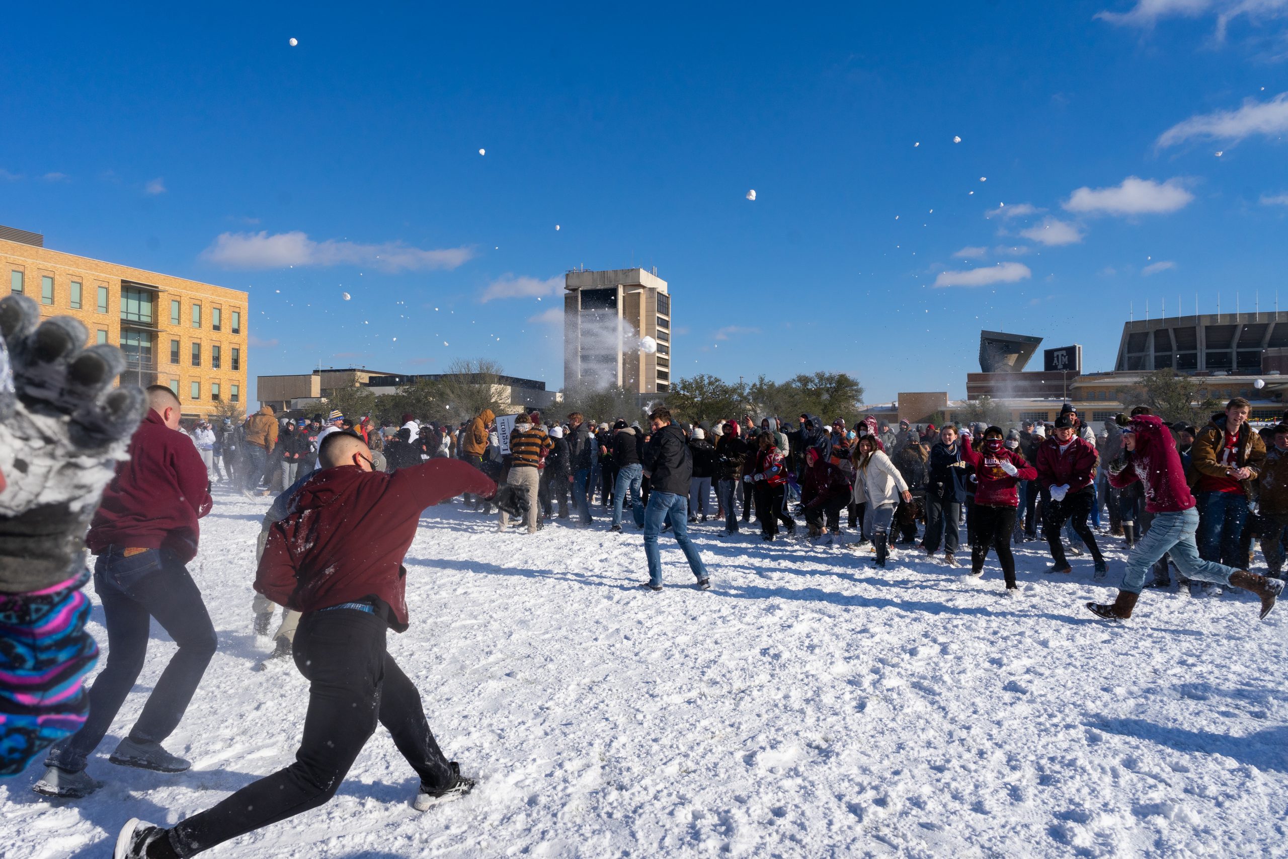 GALLERY%3A+Snowball+Fight+on+Simpson+Field