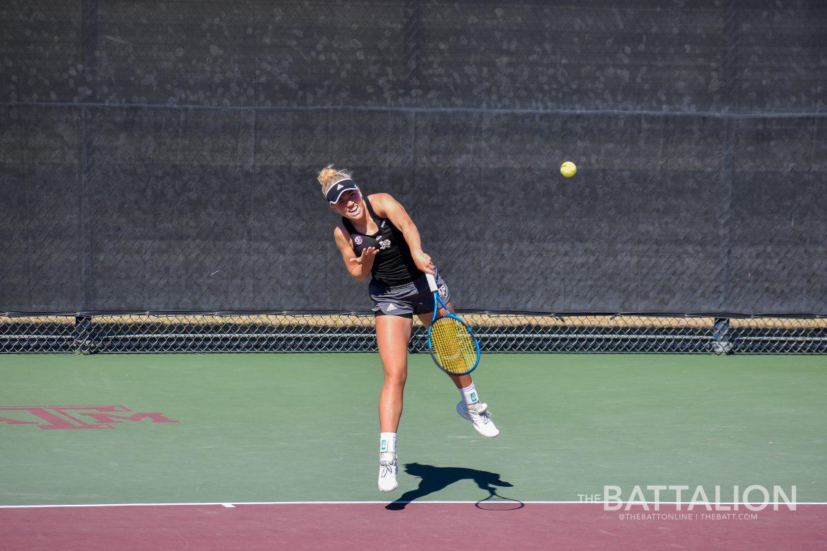 Senior Dorthea Faa-Hviding has won four consecutive singles matches for Texas A&M this season. 