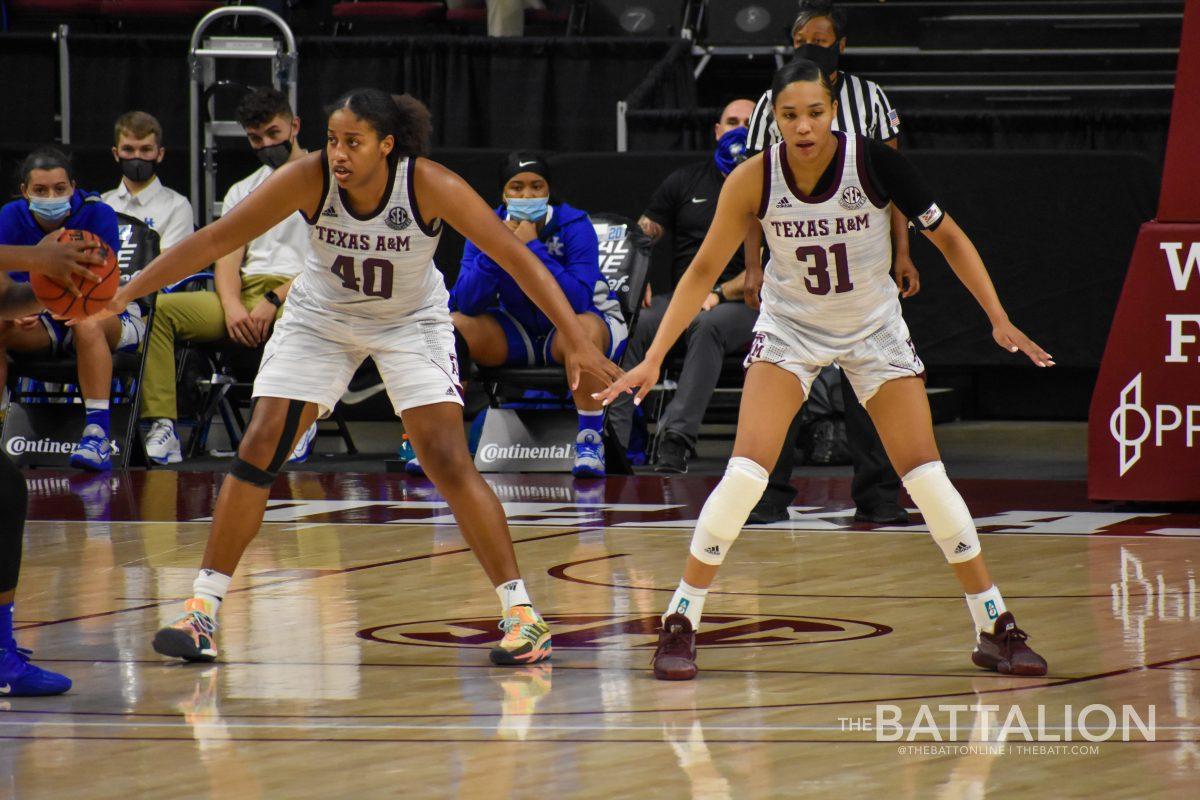 Seniors Ciera Johnson and Ndea Jones are expected to start in their 89th consecutive games as A&M takes on Troy in the first round of the NCAA Tournament on March 22. 