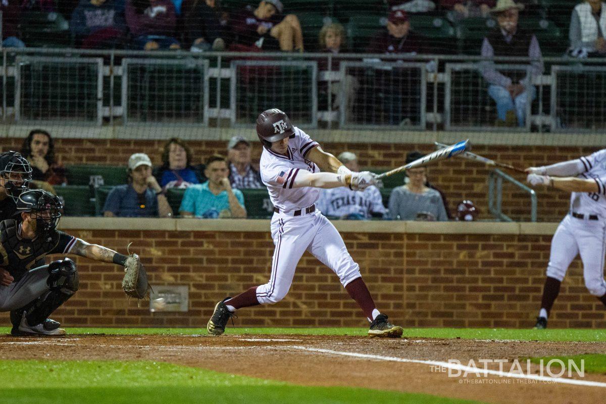 Senior Ray Alejo hit a single home run in the second inning as the Aggies faced a five-run deficit.