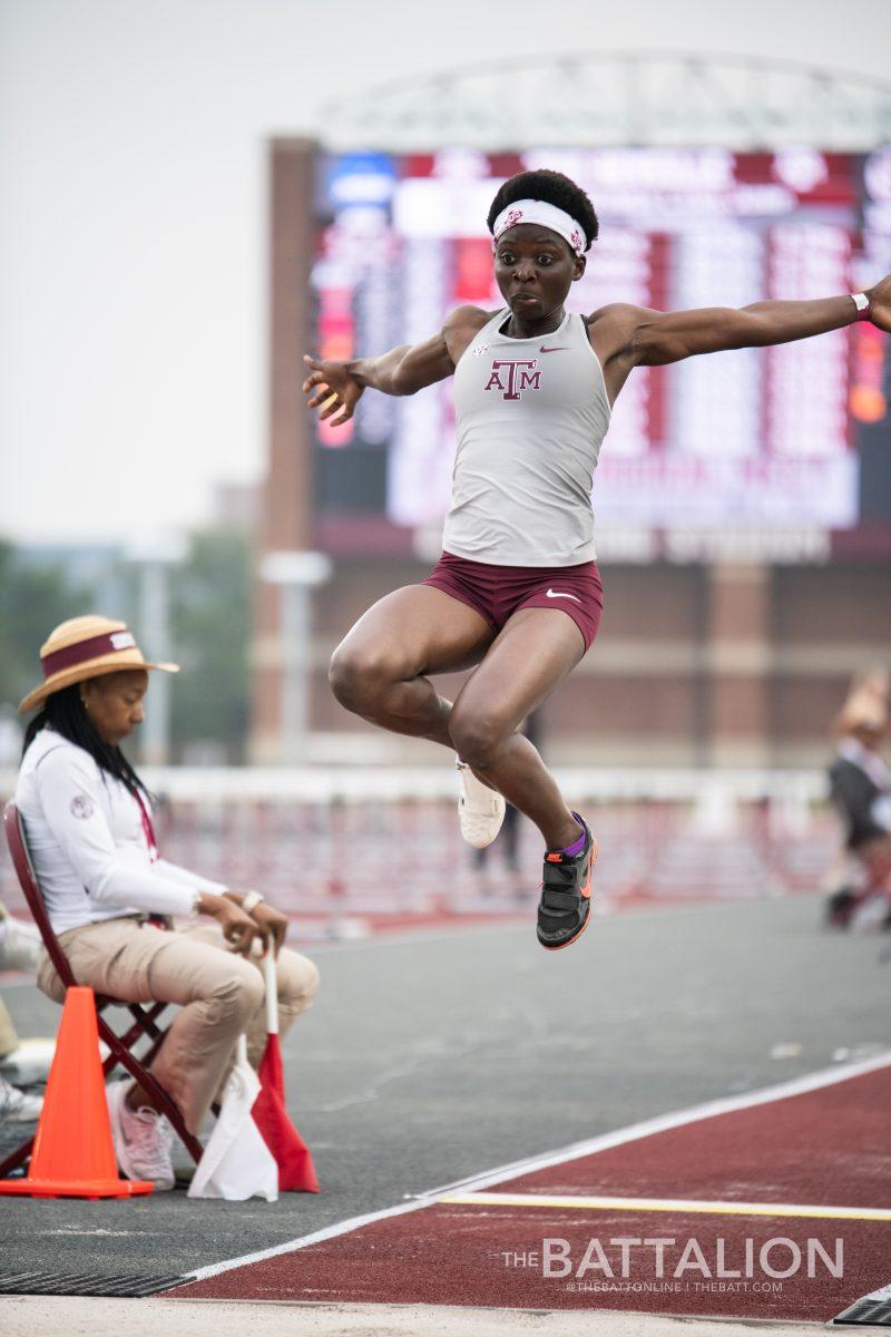 Deborah Acquah won the long jump at the LSU Alumni Gold track meet on April 24, recording the No. 3 long jump in the NCAA this season.