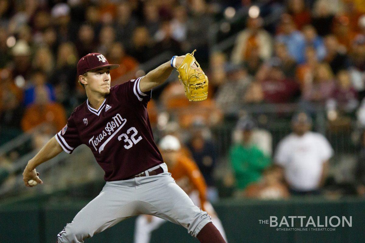Senior pitcher Bryce Miller will return from COVID-19 protocol to lead the Aggies in a three-game series against Alabama beginning on Friday, April 9 at 6:30 p.m. 