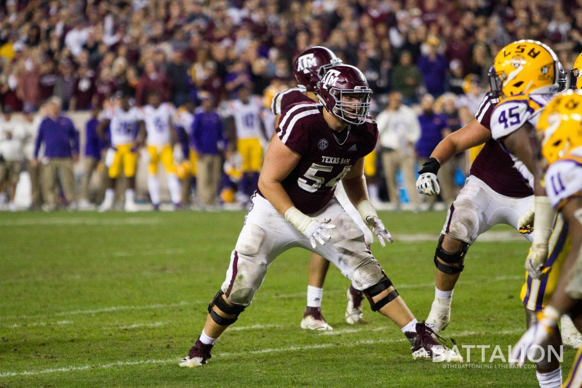 With the 2021 NFL Draft approaching, Texas A&M right tackle Carson Green will rely on his physical presence on the football field to set him apart.