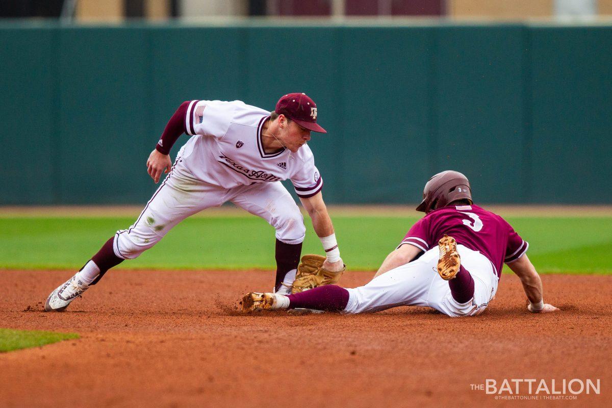 Second baseman Bryce Blaum notes the importance of confidence as the Aggie baseball team heads into the weekend series against Tennessee. 