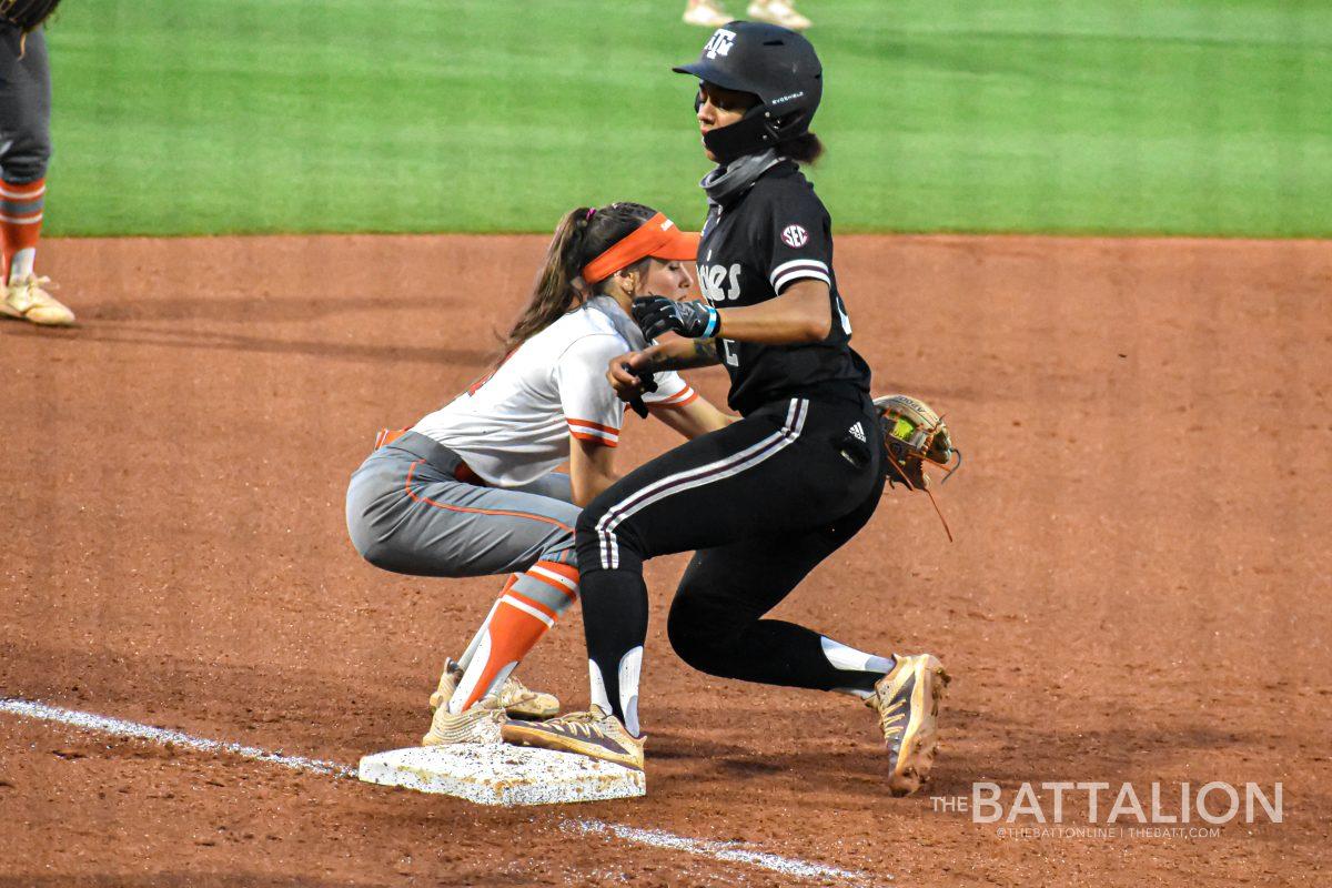 Freshman infielder Rylen Wiggins scored the Aggies lone run in a loss to Mississippi State on April 24. 