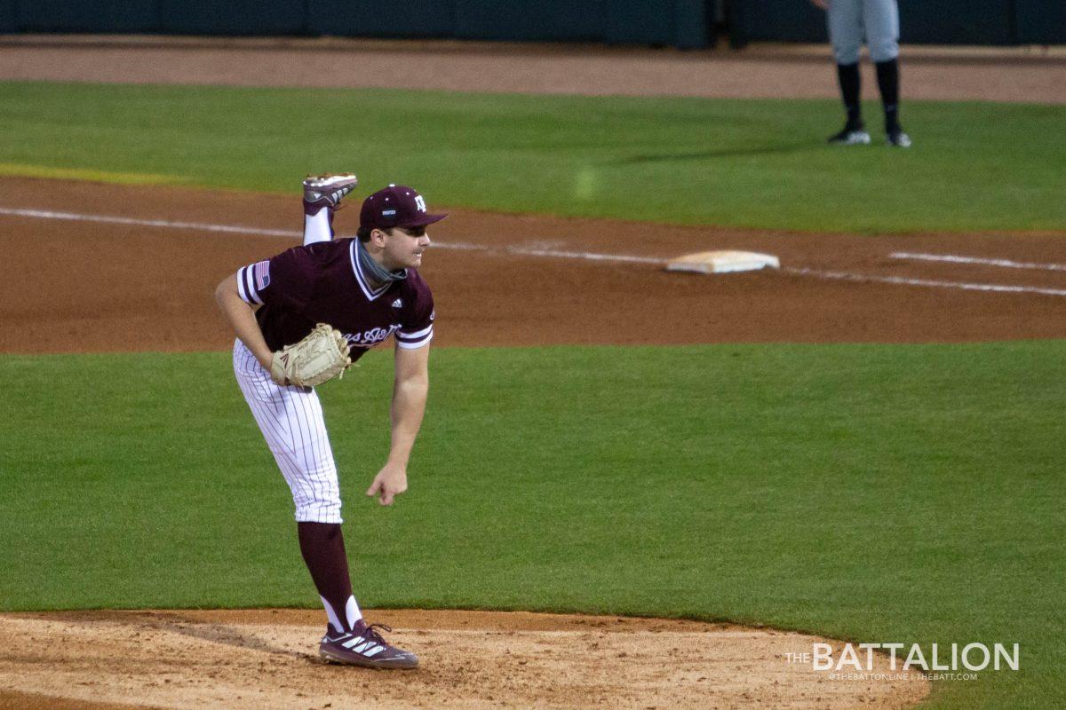 Junior pitcher Chris Weber allowed two runs on two hits and two walks.