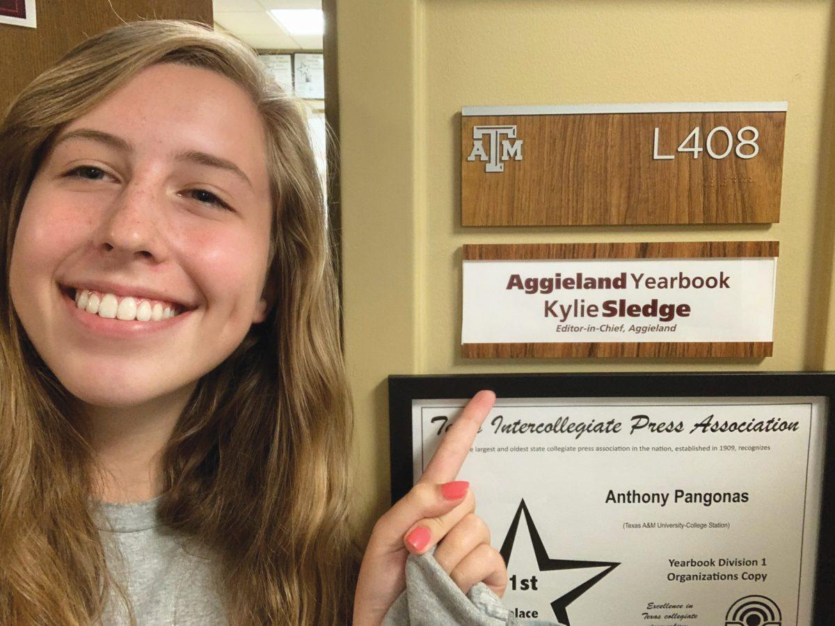 Psychology sophomore Kylie Sledge will serve as the 2021-2022 editor-in-chief of the Aggieland Yearbook.