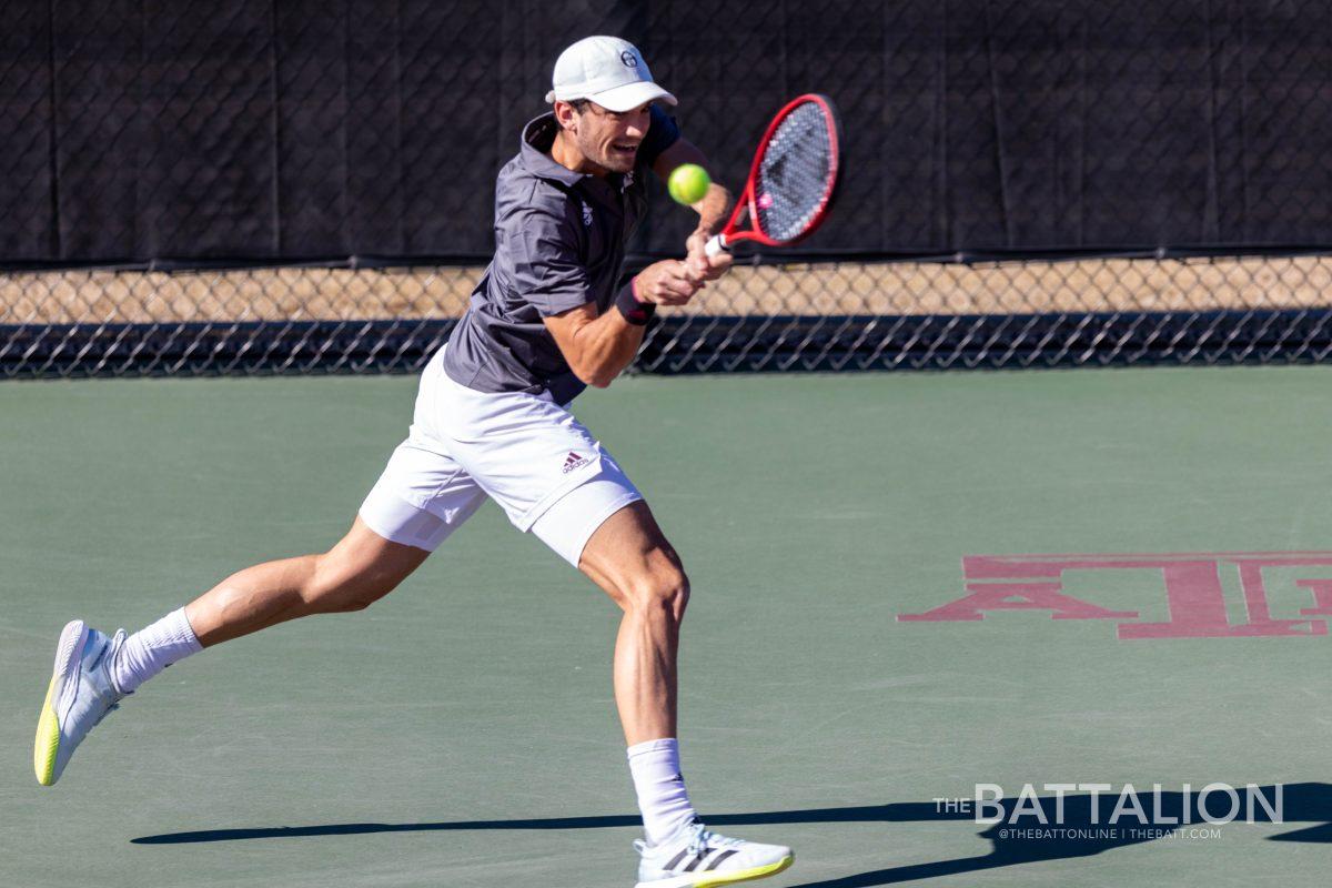 Senior Valentin Vacherot holds the program record for career singles wins after his performance in the second round of the NCAA Tournament.