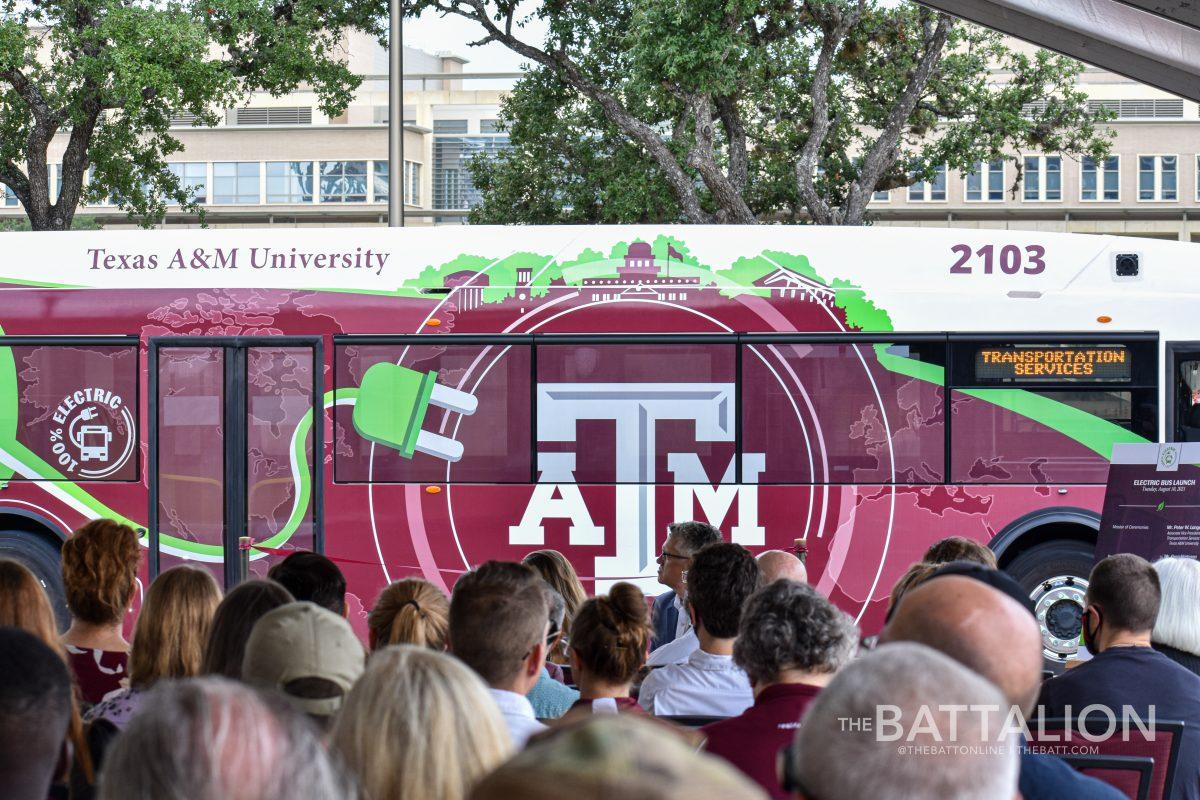 Texas A&Ms Transportation Services Department currently has three electric buses that have been in operation throughout the summer. 