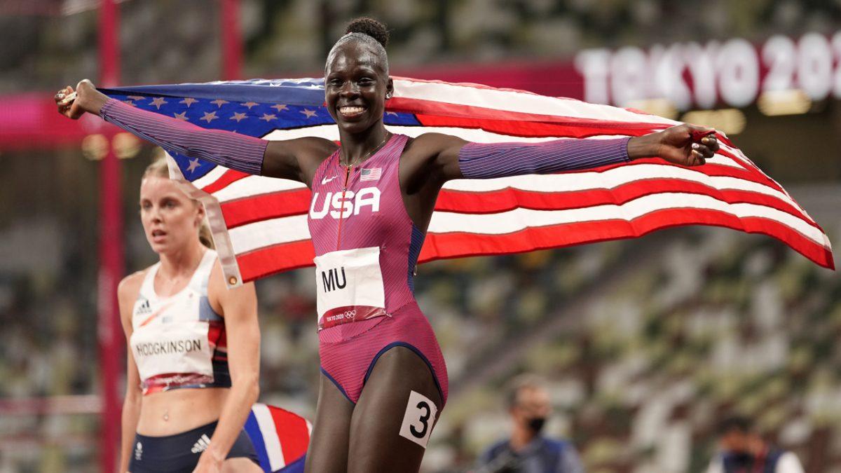 In+her+Olympic+debut%2C+former+Texas+A%26amp%3BM+student-athlete+Athing+Mu+won+a+gold+medal+in+the+800-meter+while+also+breaking+the+American+Record+and+becoming+the+first+American+woman+to+win+gold+in+the+event+since+1968.%26%23160%3B