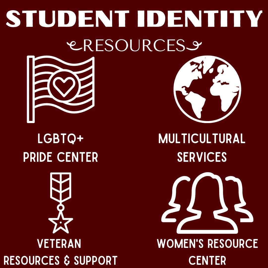 The LGBTQ+ Pride center, Multicultural Services, Veteran Resources & Support and the Womens Resource Center are just some of the student resources that are available at Texas A&M.