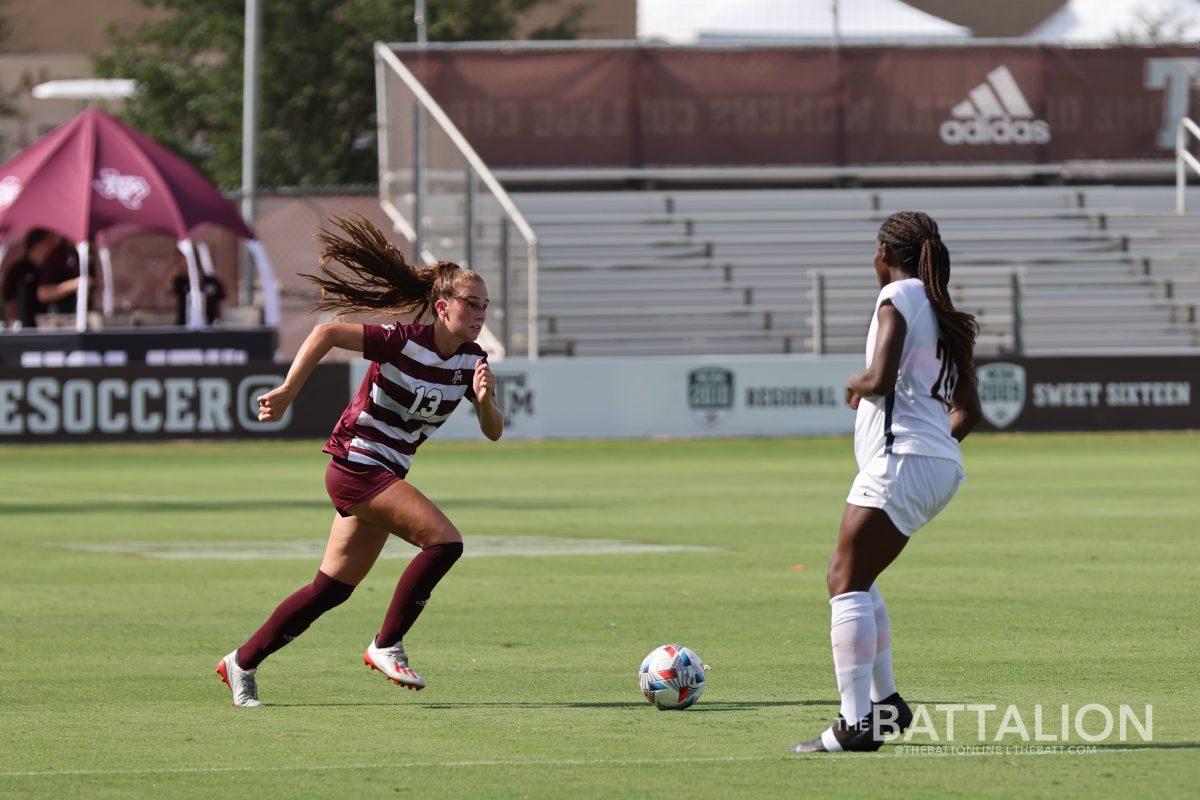 Freshman defender Mia Pante&#160;had an assist in the first 12 minutes of the Sept. 5 game against the UTEP miners that helped the Aggies to an early lead.&#160;