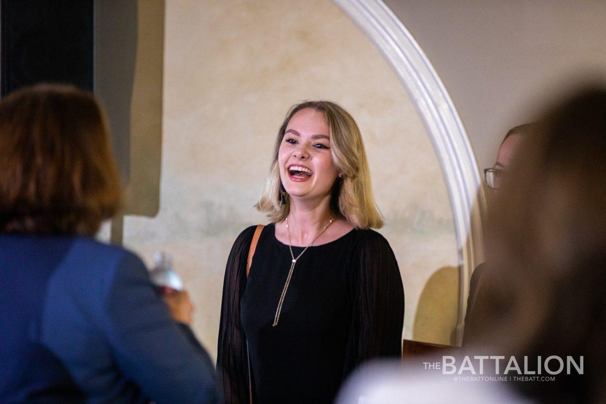 The 2021 Womens Leadership Reception was held on Thursday, Sept. 2. The panel consisted of prominent female student and campus leaders, Natalie Parks, Staci Rende and Texas A&M University President, Dr. M Katherine Banks. 
