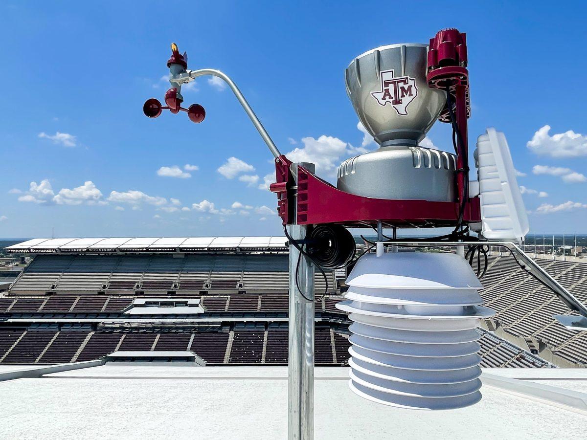 Texas A&M and the Athletics department have placed new WeatherSTEM units at several locations across campus, including Kyle Field and E.B. Cushing Track Stadium for real-time weather updates. 
