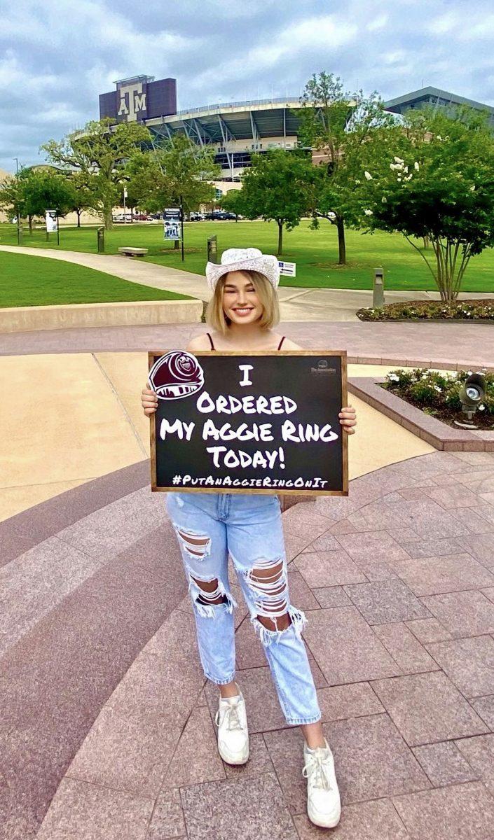 Special Sections Editor Lauren Discher receives her Aggie Ring this Friday Sept. 24 at 7:00pm. 