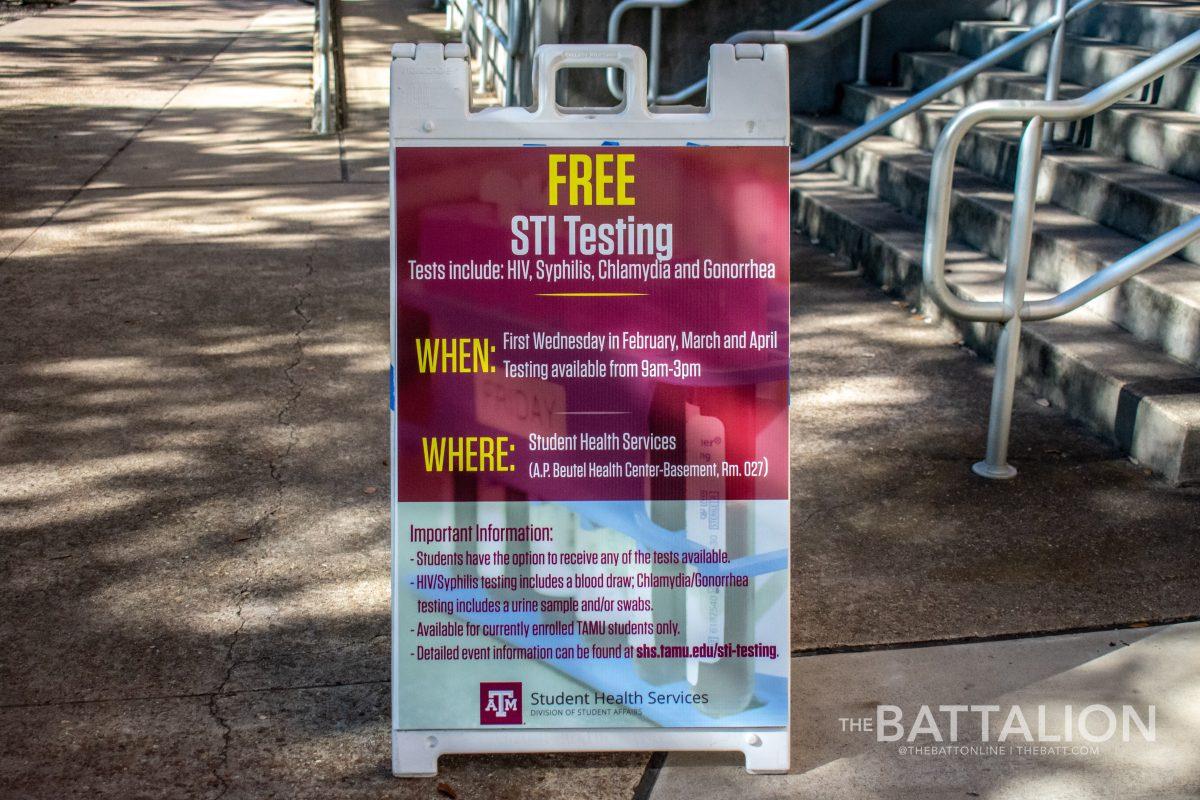 Texas A&Ms Student Health Services will once again begin to offer free STI testing beginning on Wednesday, Nov. 3 at A.P. Beutel Health Center. 
