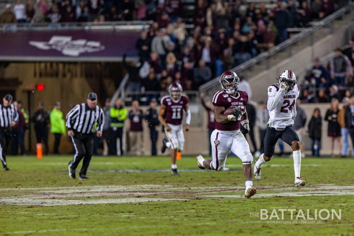 <p>The Aggie offense has rushed for 1,214 yards and passed for 1,477 yards this season.</p>