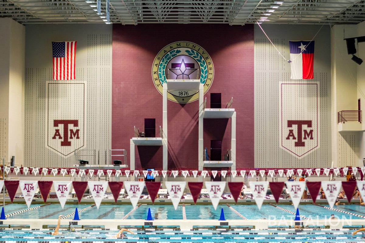 For the first home swim meet of the fall season the Aggies faced off against the top-ranked University of Texas.