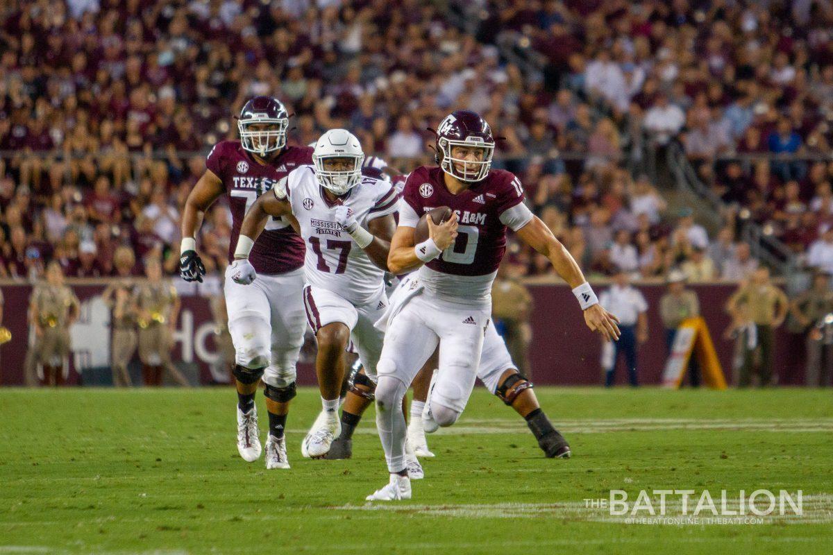 During the Monday, Oct. 4 press conference, Texas A&M football coach Jimbo Fisher spoke on sophomore quarterback Zach Calzadas confidence following a rocky start to the 2021 season. 