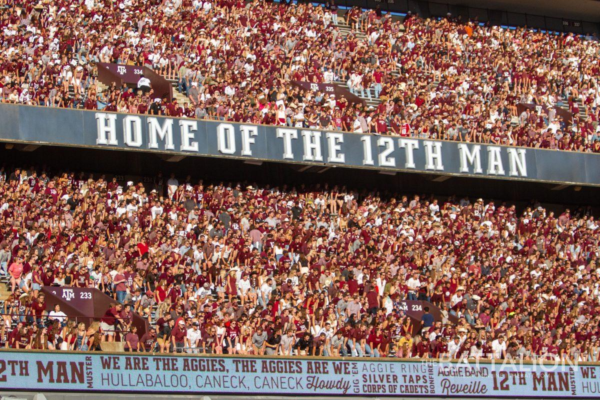 The student section at Kyle Field just before kickoff during the Saturday, Oct. 1 game against Mississippi State. 