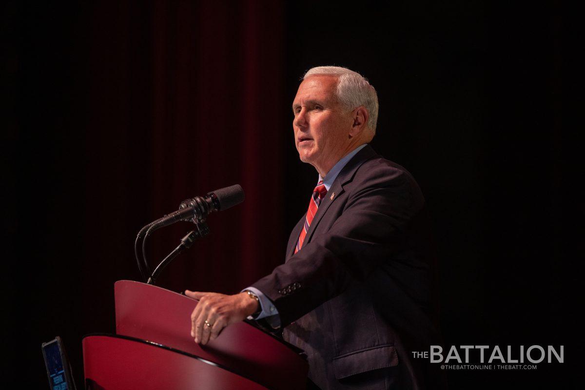 Mike Pences speech featured topics such as increasing military spending,  lowering the deficit, and criticizing the current administration and congress.