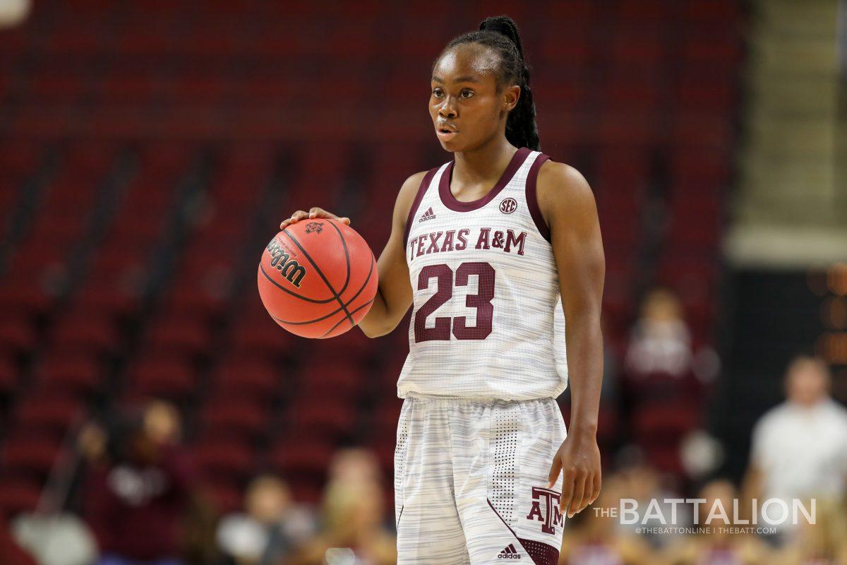The maroon and white opened their season on the night of Wednesday, Nov. 4 with an exhibition game against Oklahoma Baptist. The Aggies took an early lead which the Bison were never able to recover from. 