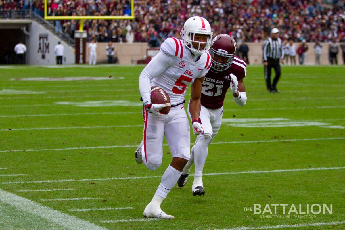 Texas A&amp;M's defense will play Ole Miss' offense during the football game between Ole Miss and Texas A&amp;M on Saturday, Nov. 13.