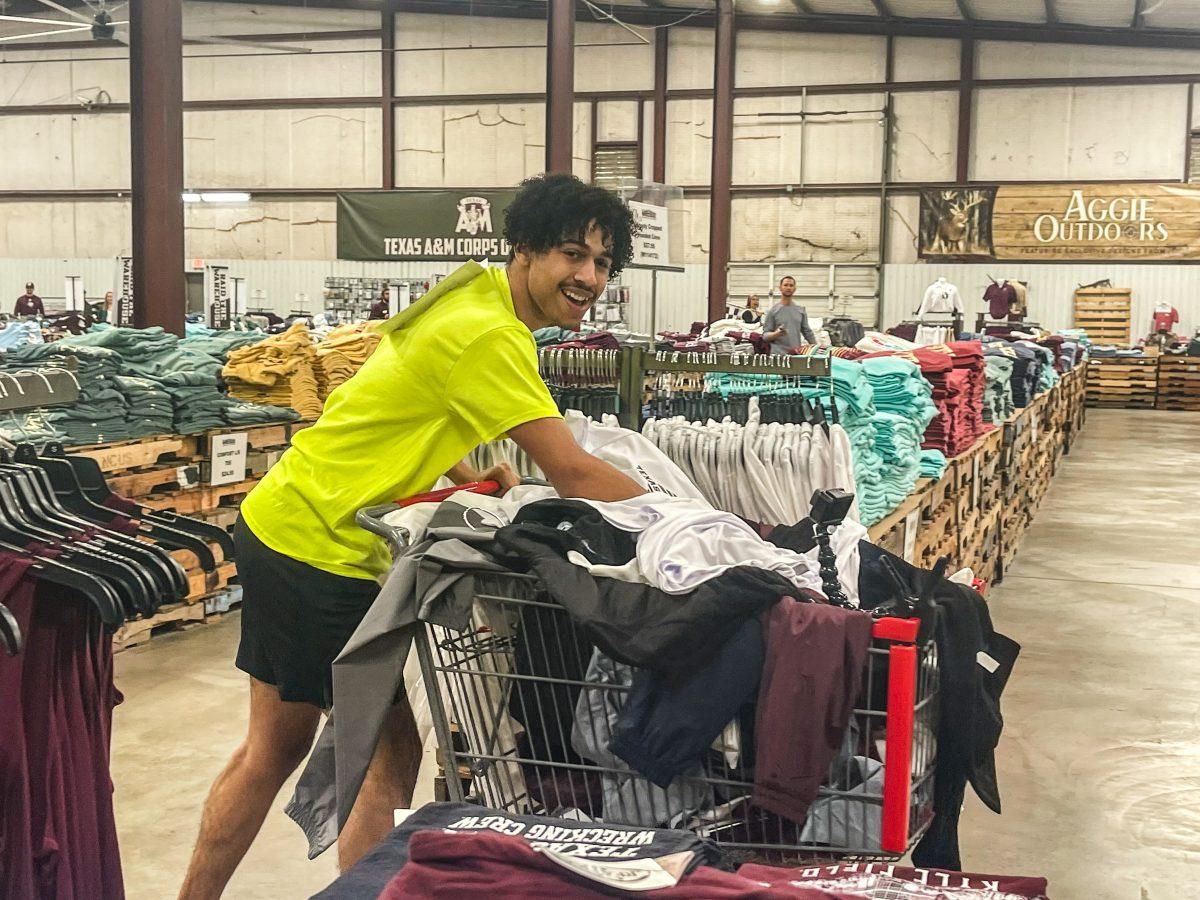 On Friday, Nov. 12 C.C. Creations held their annual Raid the Warehouse event in which eight Aggie-fans had two minutes to grab as much merchandise as possible. 