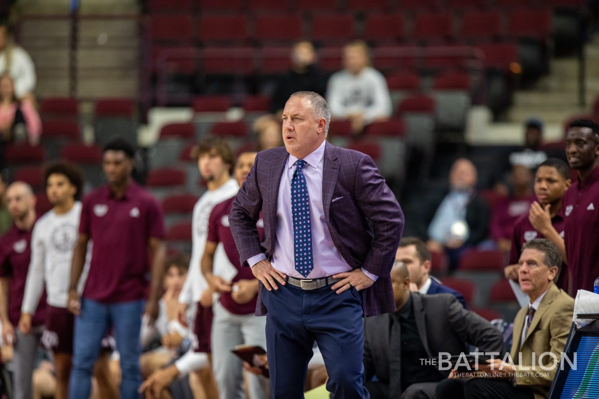 Head coach Buzz Williams watches his team play against New Orleans on Nov. 30, 2021.
