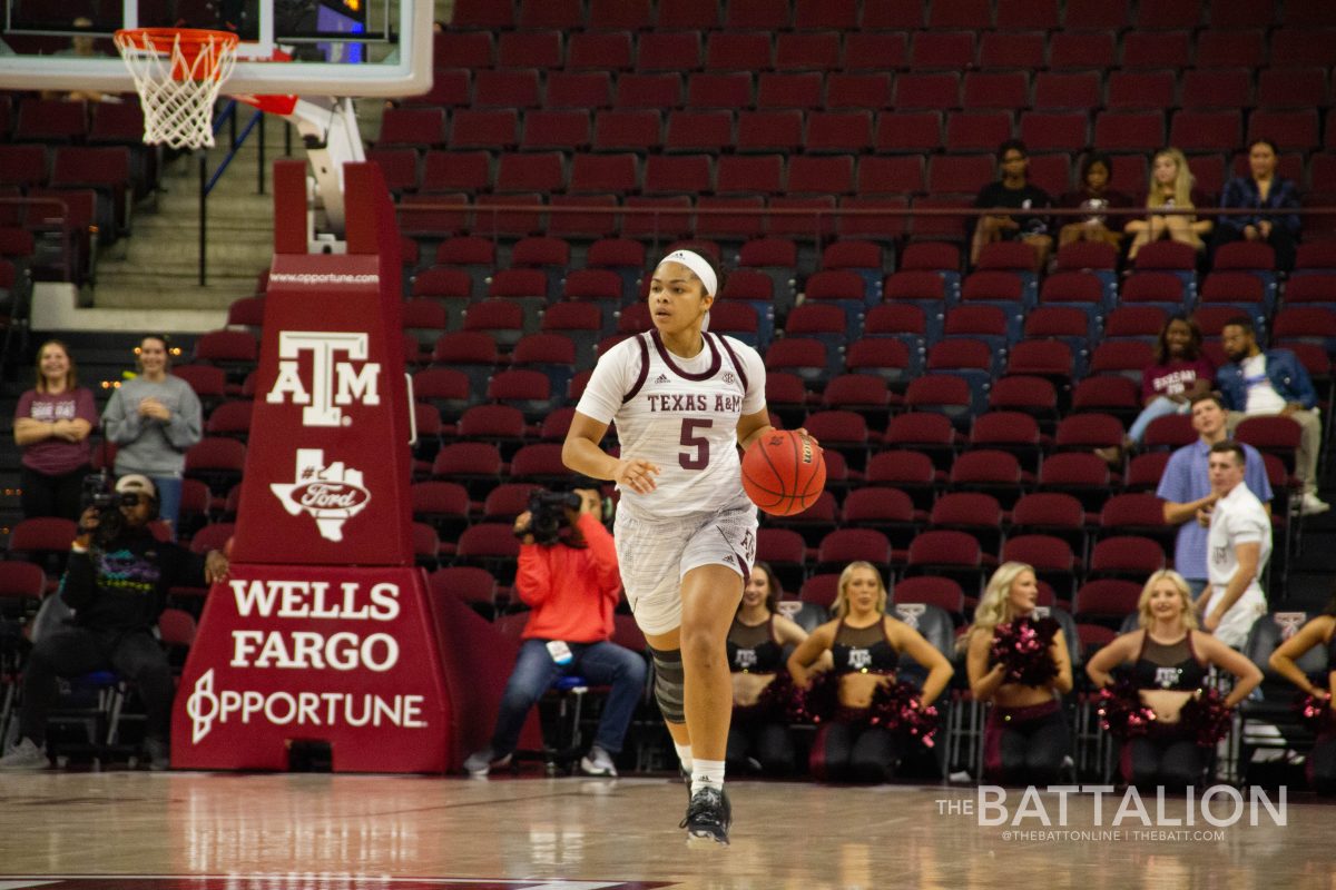 Junior guard Jordan Nixon dribbles down the court