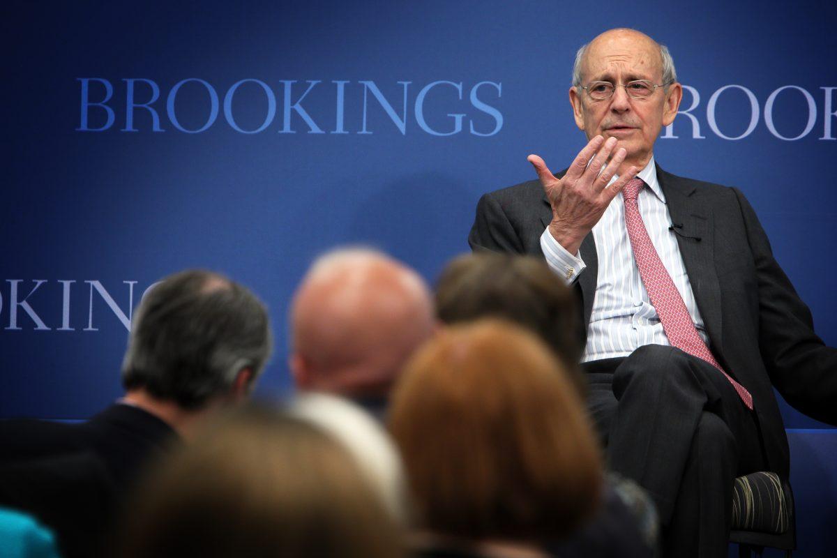 Brookings presents the First Annual justice Stephen Breyer Lecture on International Law with moderator Abiodun Williams of the Academic Council on the United Nations and Justice Stephen Breyer Thursday, April 3, 2014 in Washington. (Sharon Farmer/sfphotoworks)