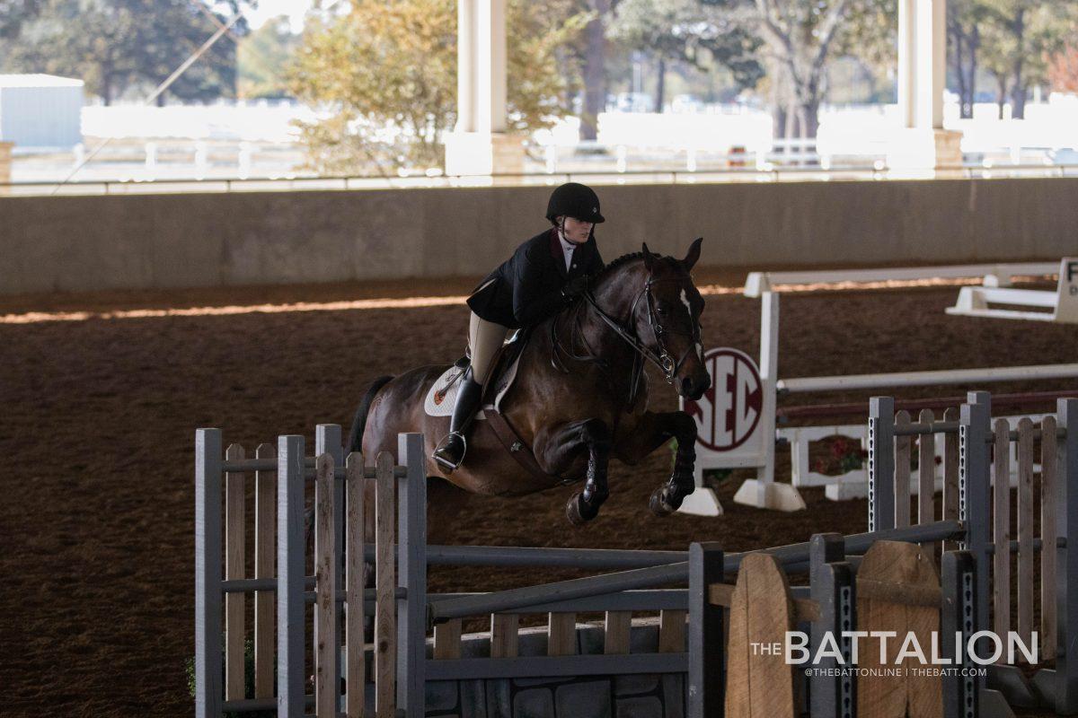 Senior Grace Boston facing off against South Carolina in November, 2020.