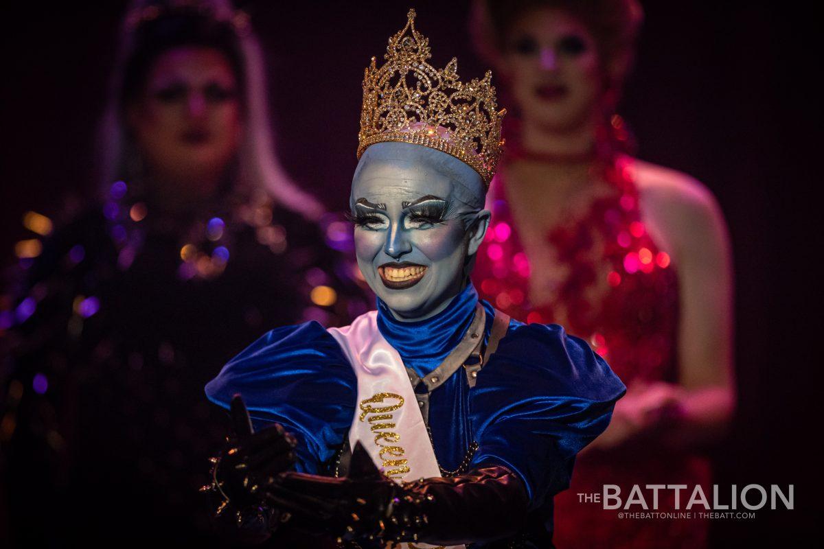 Jessy B. Darling is crowned Queen of Draggieland 2022 in Rudder Theatre on Monday, April 18, 2022.