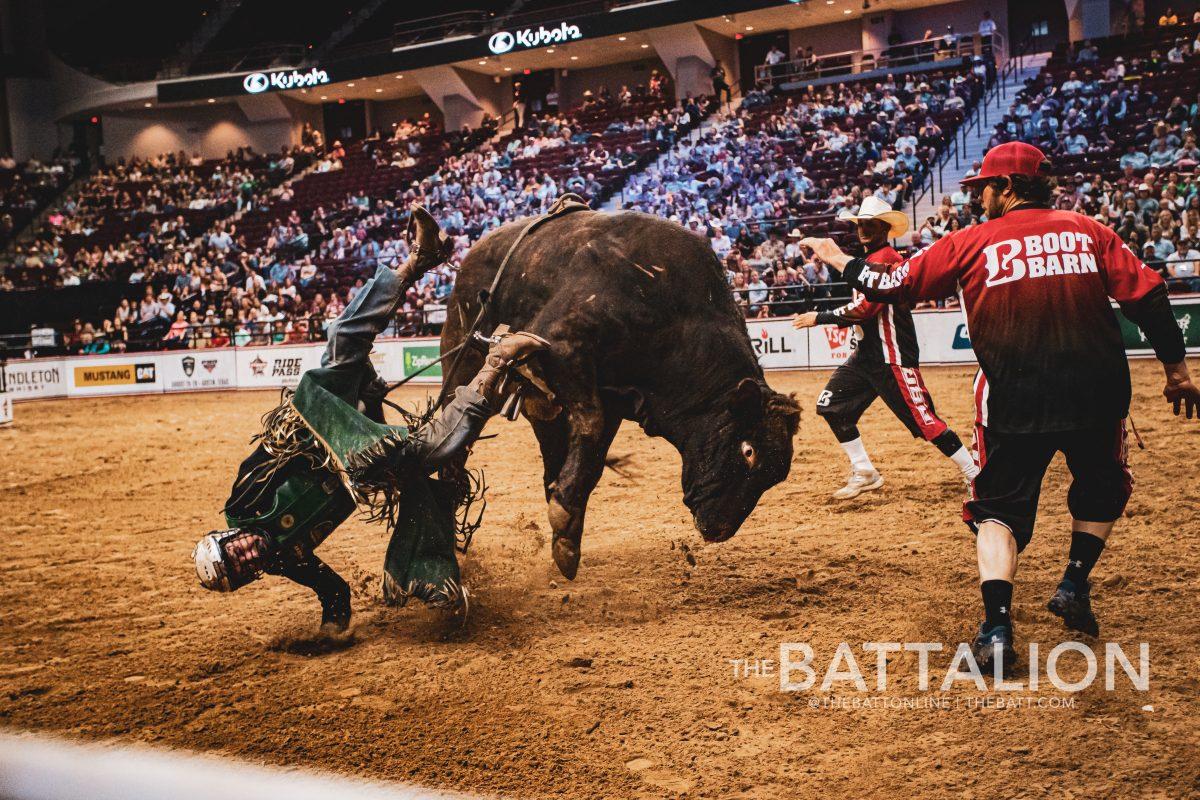 The Professional Bull Riders compete in Reed Arena on Friday, April 8 and Saturday, April 9. 
