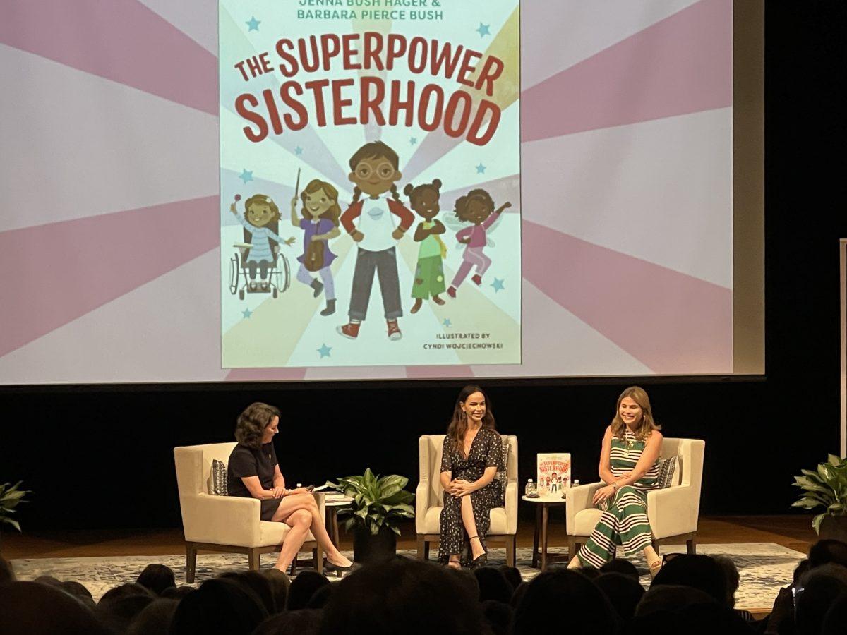 As a part of their The Superpower Sisterhood book tour, Jenna Bush Hager and Barbara Pierce Bush made a stop in College Station at the George H.W. Bush Presidential Library & Museum on Saturday, April 23