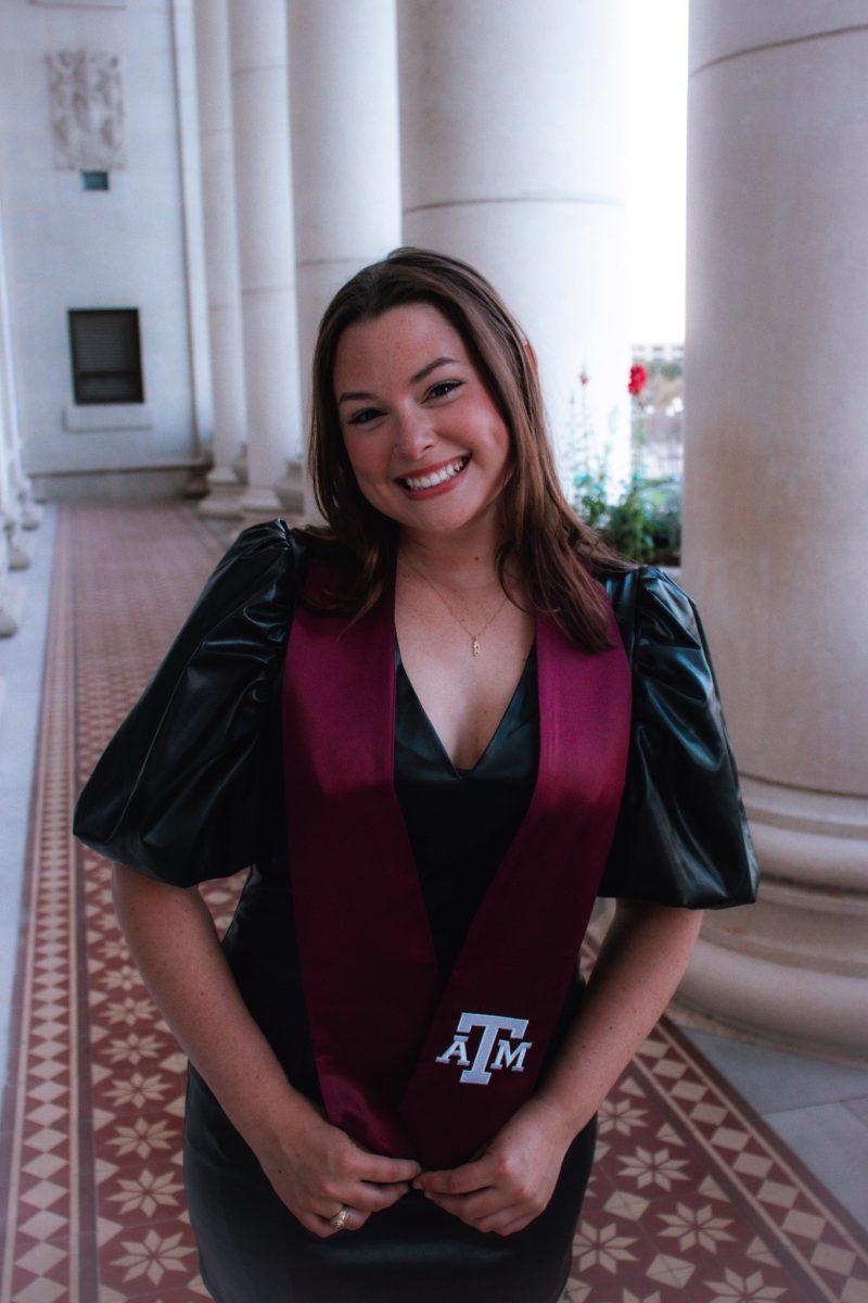 Design editor Cori Eckert is graduating from Texas A&M with a Bachelor’s in University Studies-Journalism on Friday, May 13 at 4 p.m.