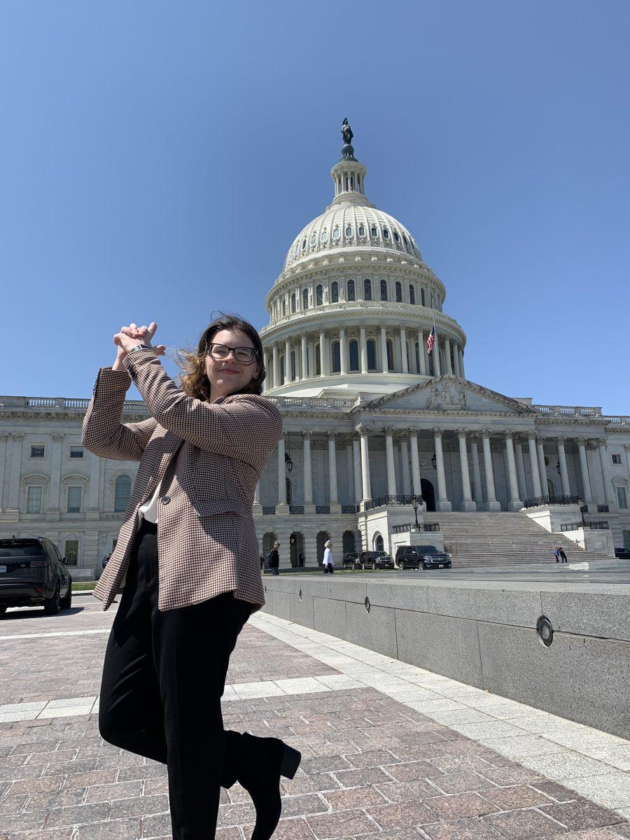 International studies and political science junior Colleen Goggin interned in Washington during the spring 2022 semester through The Fund of American Studies program. 