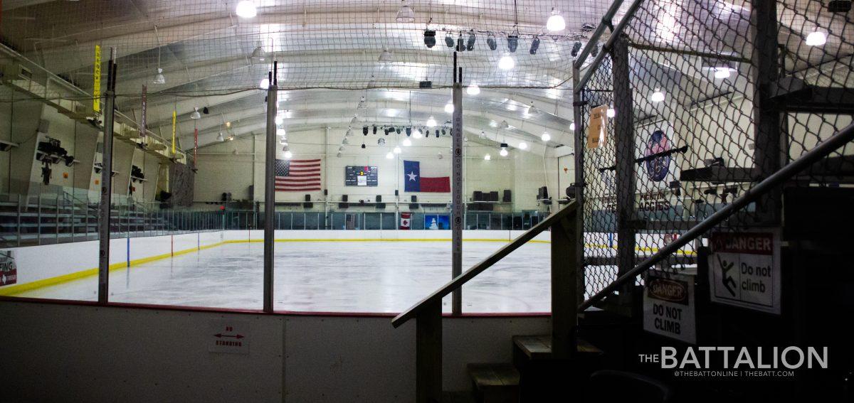 The bleachers and ice of Spirit Ice Arena on Thursday, July 7, 2022.