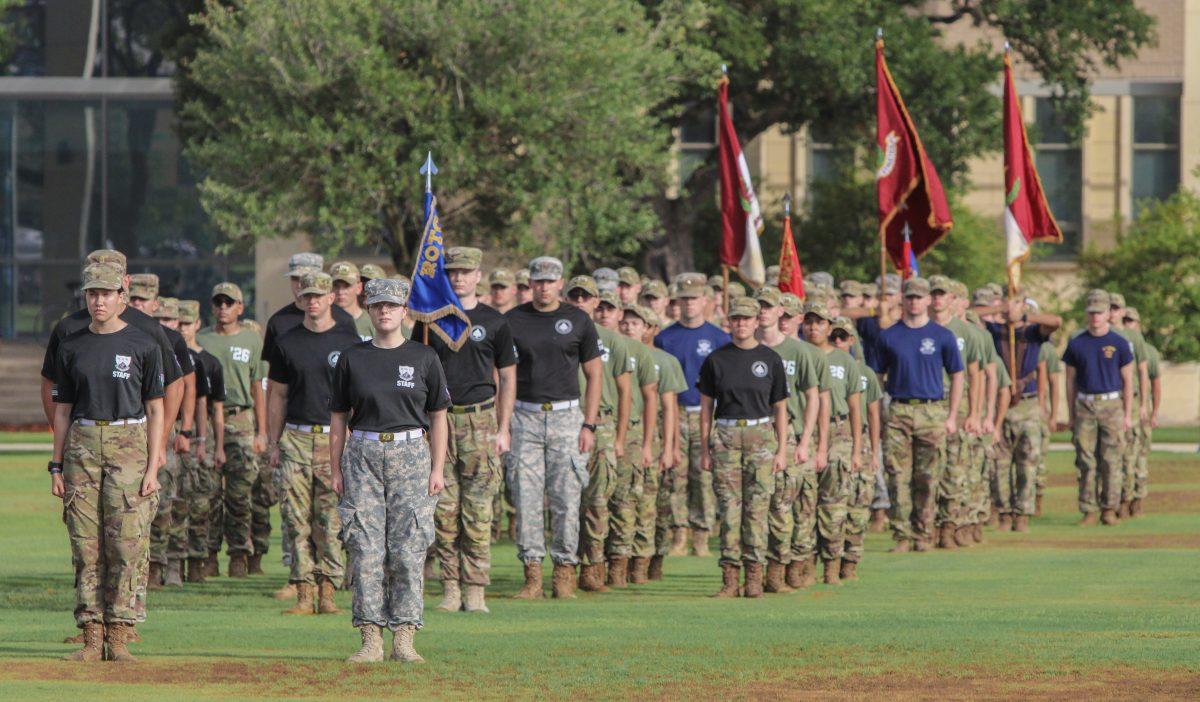 <p>Company A-1 featuring the Class of 2026 cadets during Freshman Review on Saturday, Aug 20.</p>